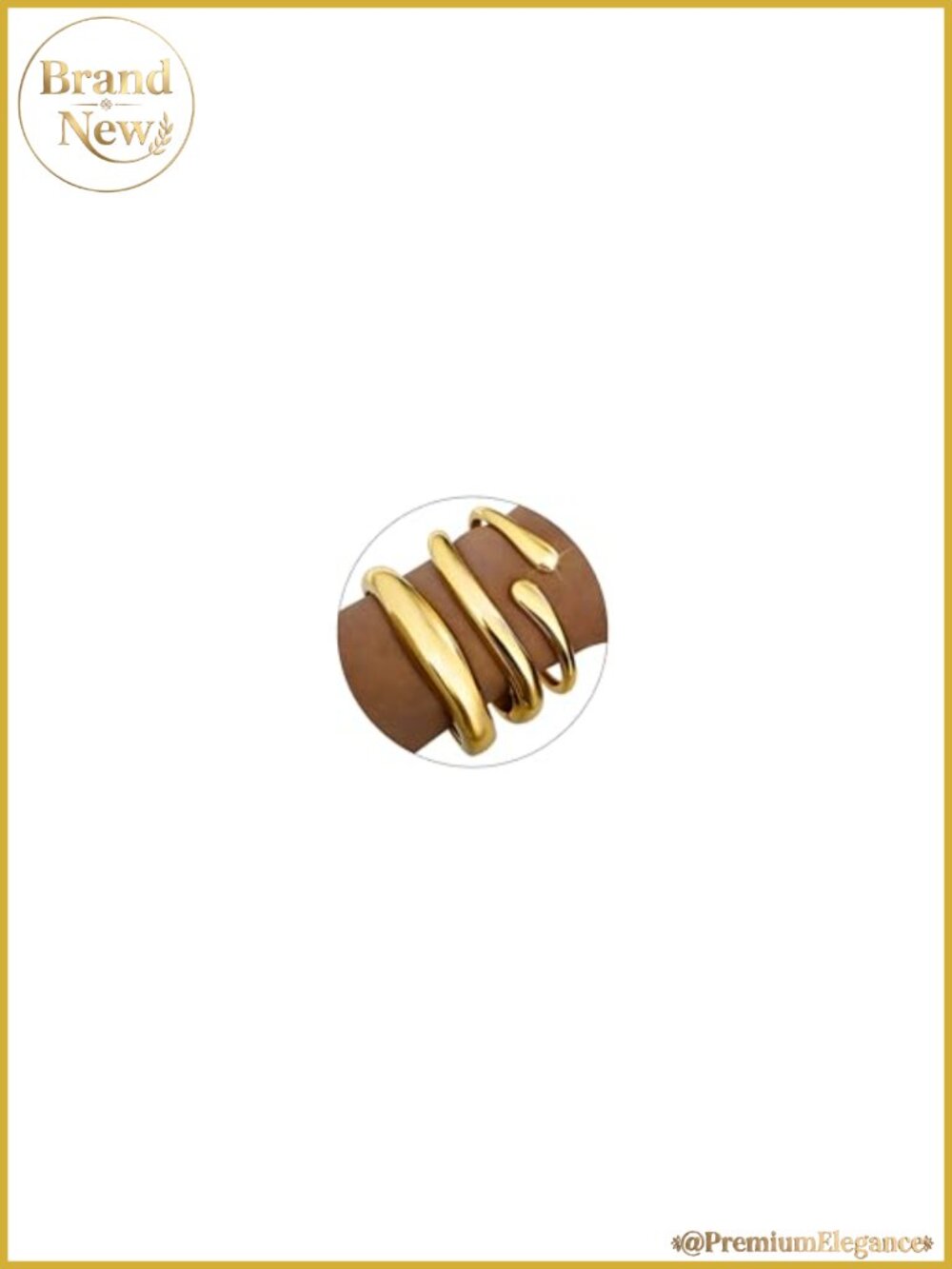 3 Piece Twisted Hinged Bangle Set for Women 14k Gold Plated
